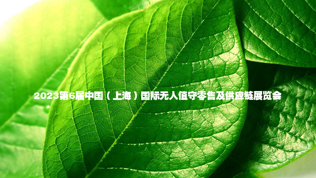 2023第6届中国（上海）国际无人值守零售及供应链展览会